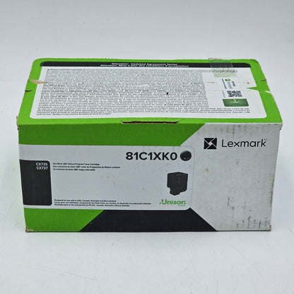 New Lexmark 81C1XK0 Black Toner Cartridge