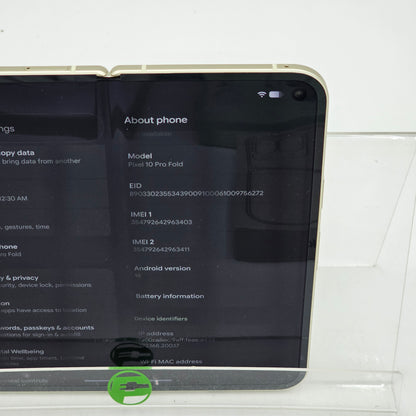 Unlocked Google Pixel 10 Pro Fold 256GB Green GA10092
