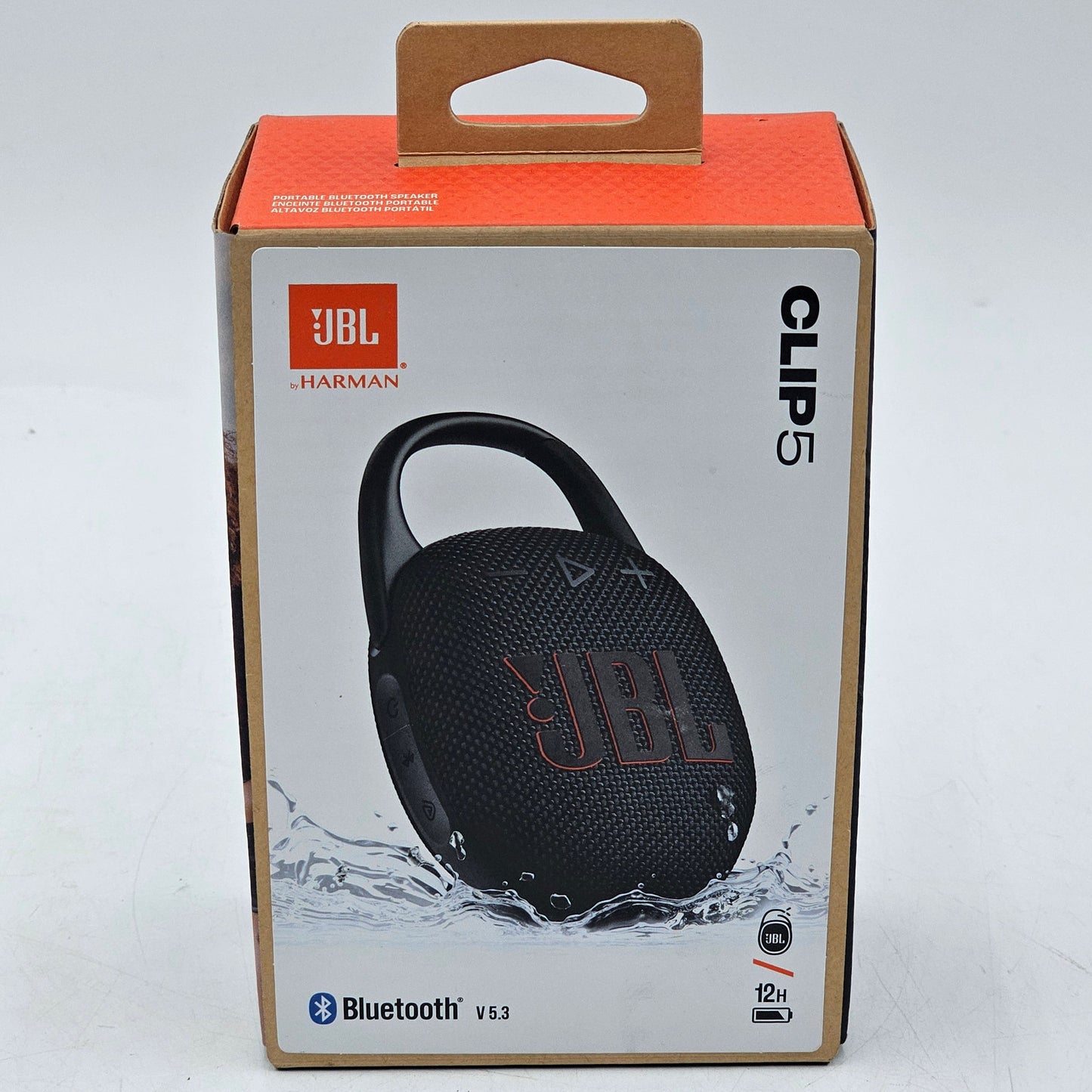 JBL Clip 5 Portable Wireless Bluetooth Speaker Black JBLCLIP5BLKAM