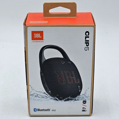 JBL Clip 5 Portable Wireless Bluetooth Speaker Black JBLCLIP5BLKAM