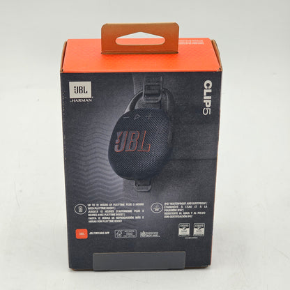 JBL Clip 5 Portable Wireless Bluetooth Speaker Black JBLCLIP5BLKAM