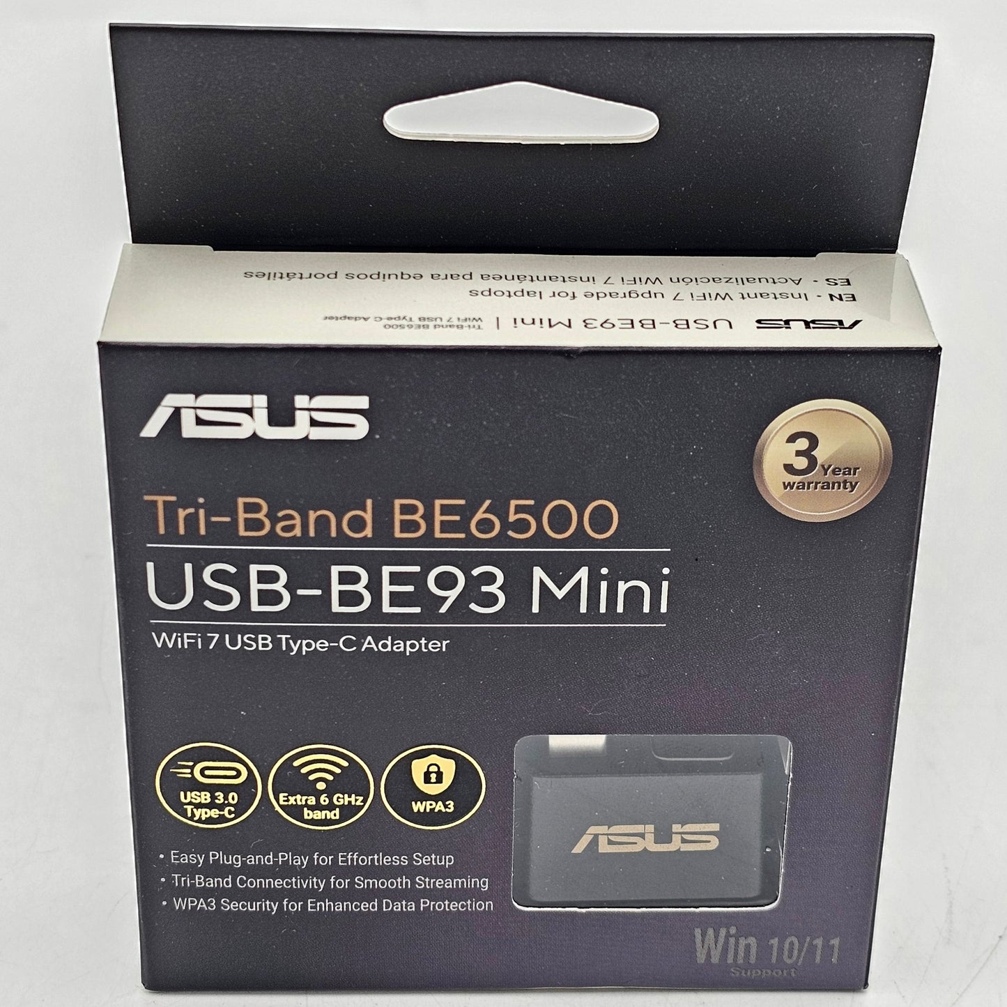 New ASUS Tri-Band WiFi 7 USB Type-C Adapter Mini USB-BE93