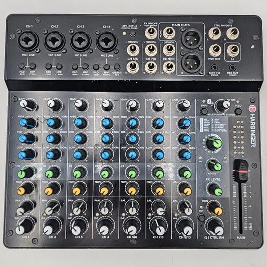 Harbinger lv12 12-Channel Analog Mixer With Bluetooth & FX