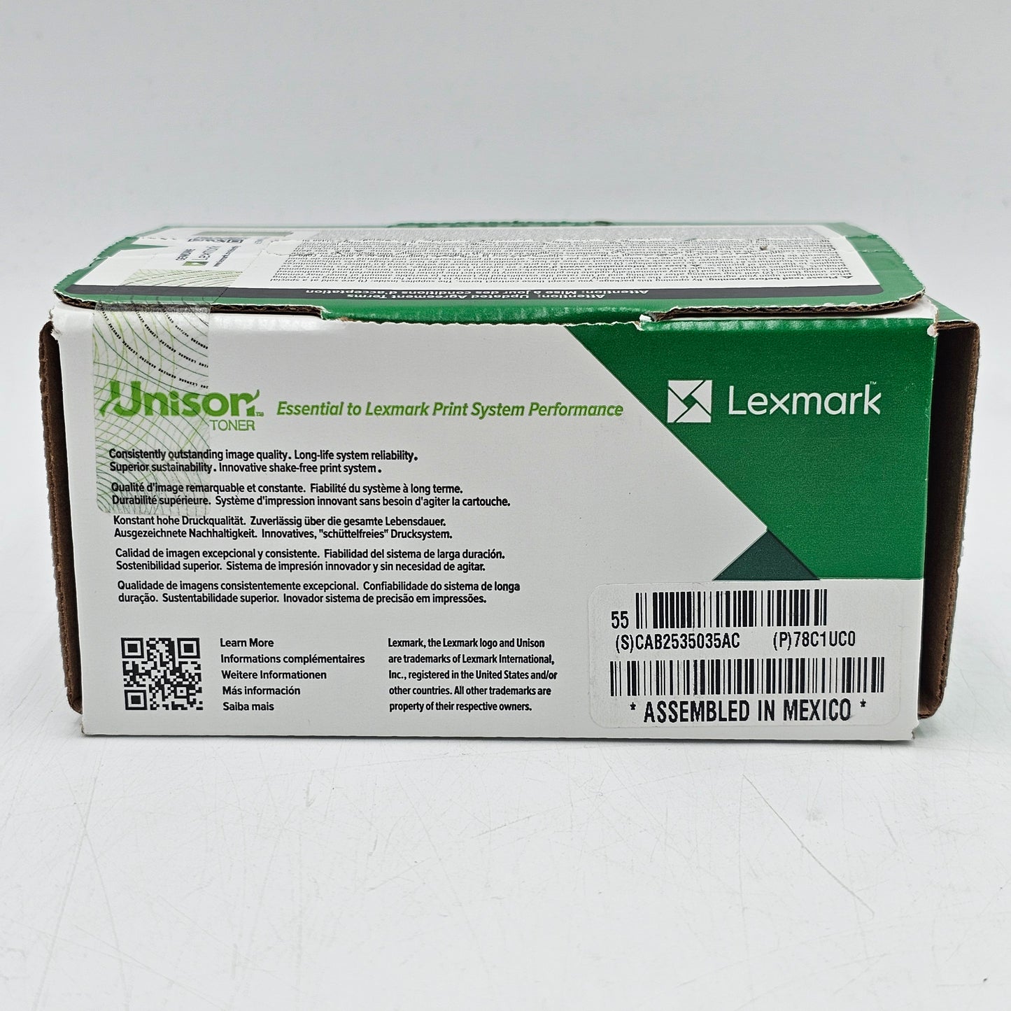 New Lexmark 78c1uc0 Cyan Toner Cartridge