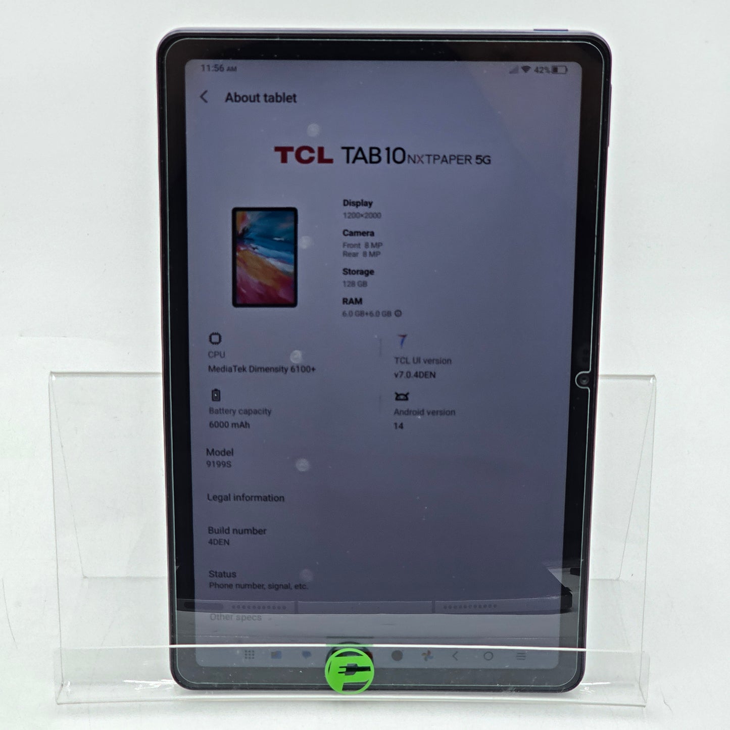Factory Unlocked TCL TAB 10 128GB Blue 9199S