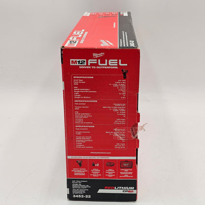 New Milwaukee 3453-22 M12 12V 1/4" Hex Impact Driver
