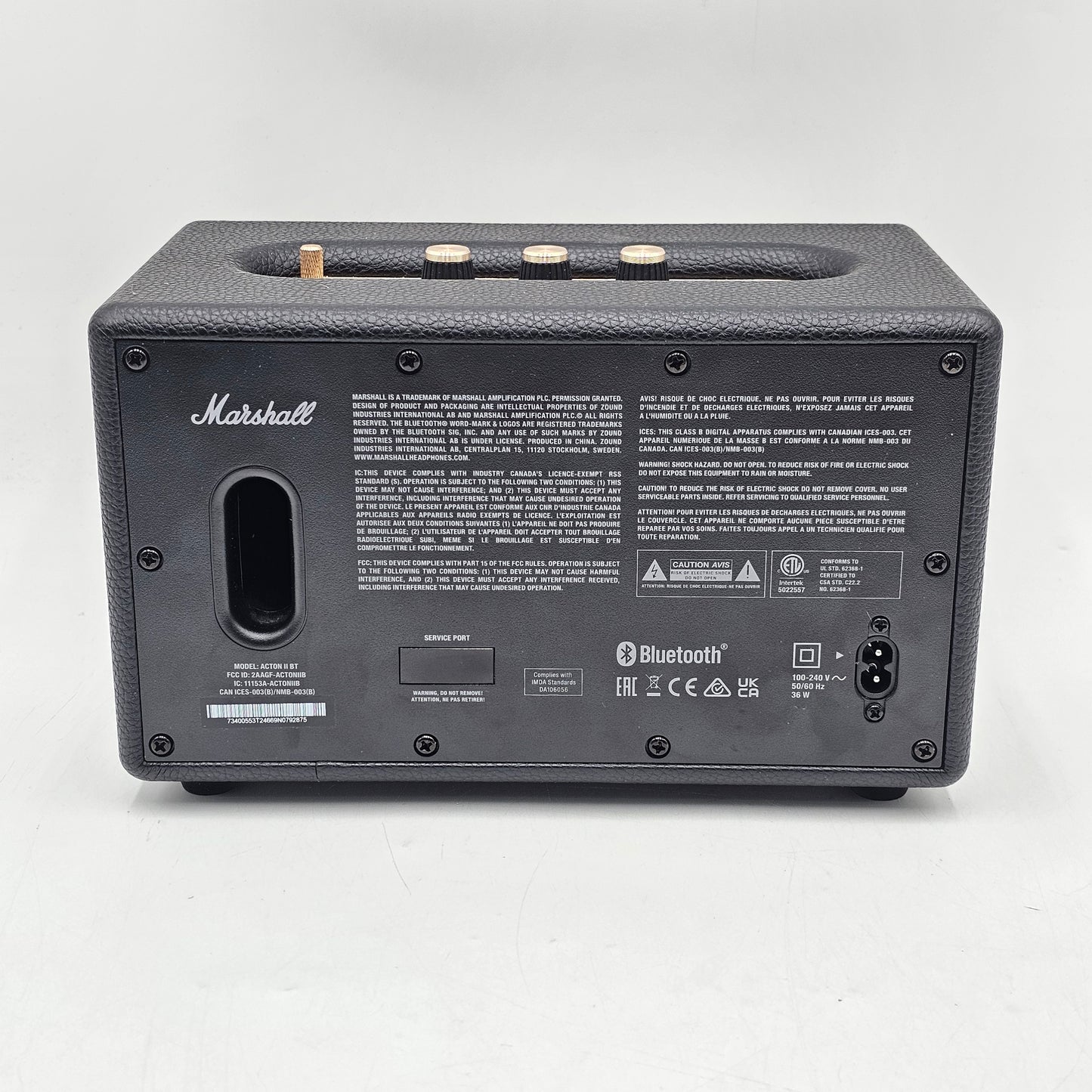 Marshall Action ii Bluetooth Speaker Black 1002481