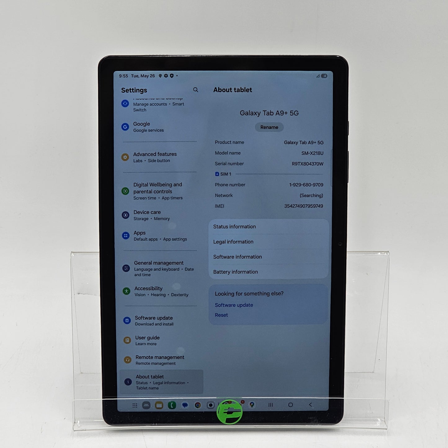 WiFi Only Samsung Galaxy Tab A9 Plus 11.0" 64GB Black SM-X218U