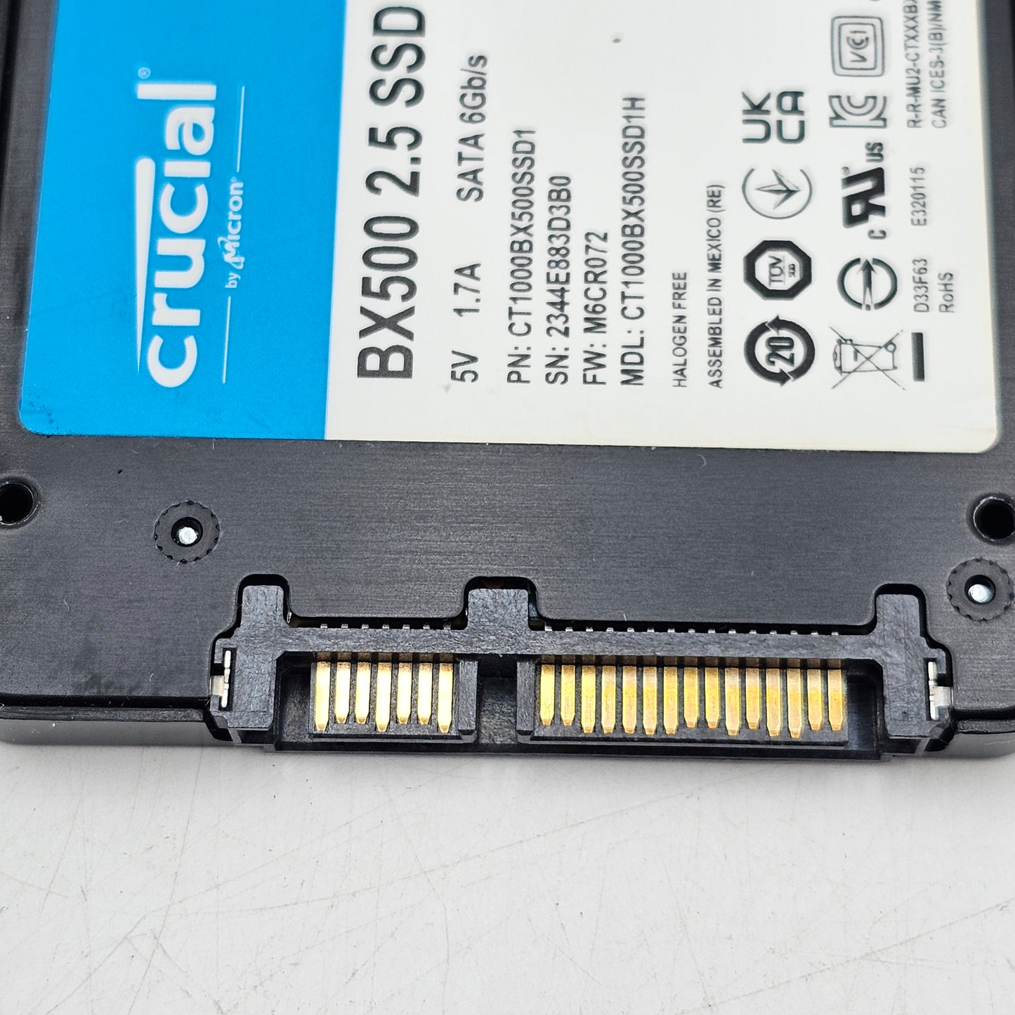 Crucial BX500 1TB 3D NAND SATA 2.5-Inch Internal SSD