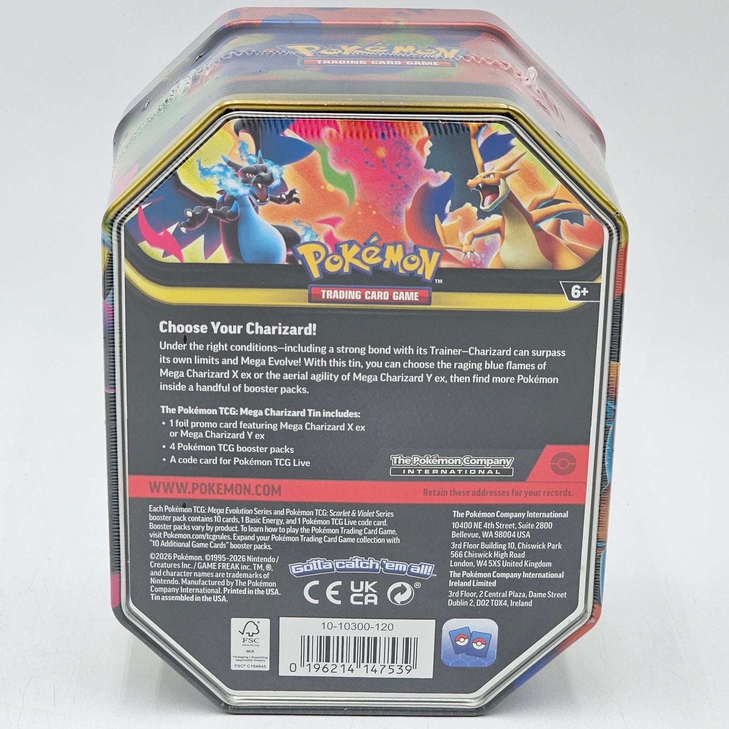 New Pokemon Mega Charizard Tin Mega Charizard Y