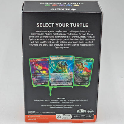 New Magic the Gathering Teenage Mutant Ninja Turtles Commander Deck Turtle Power