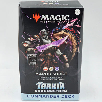 New Magic the Gathering Tarkir Dragonstorm Commander Deck Mardu Surge