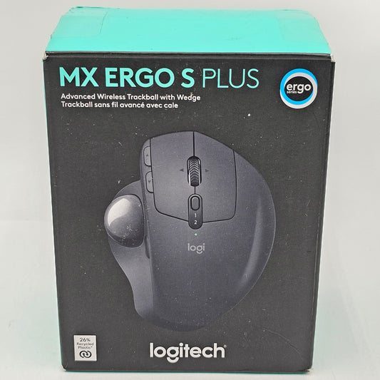 Logitech MX Ergo S Plus Wireless Mouse Black