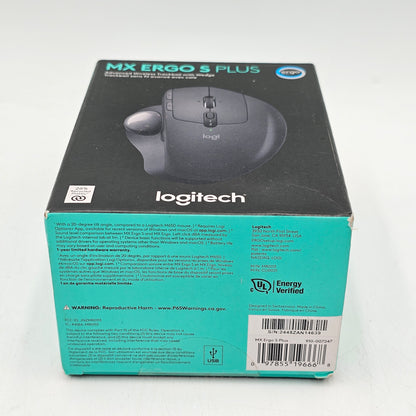 Logitech MX Ergo S Plus Wireless Mouse Black