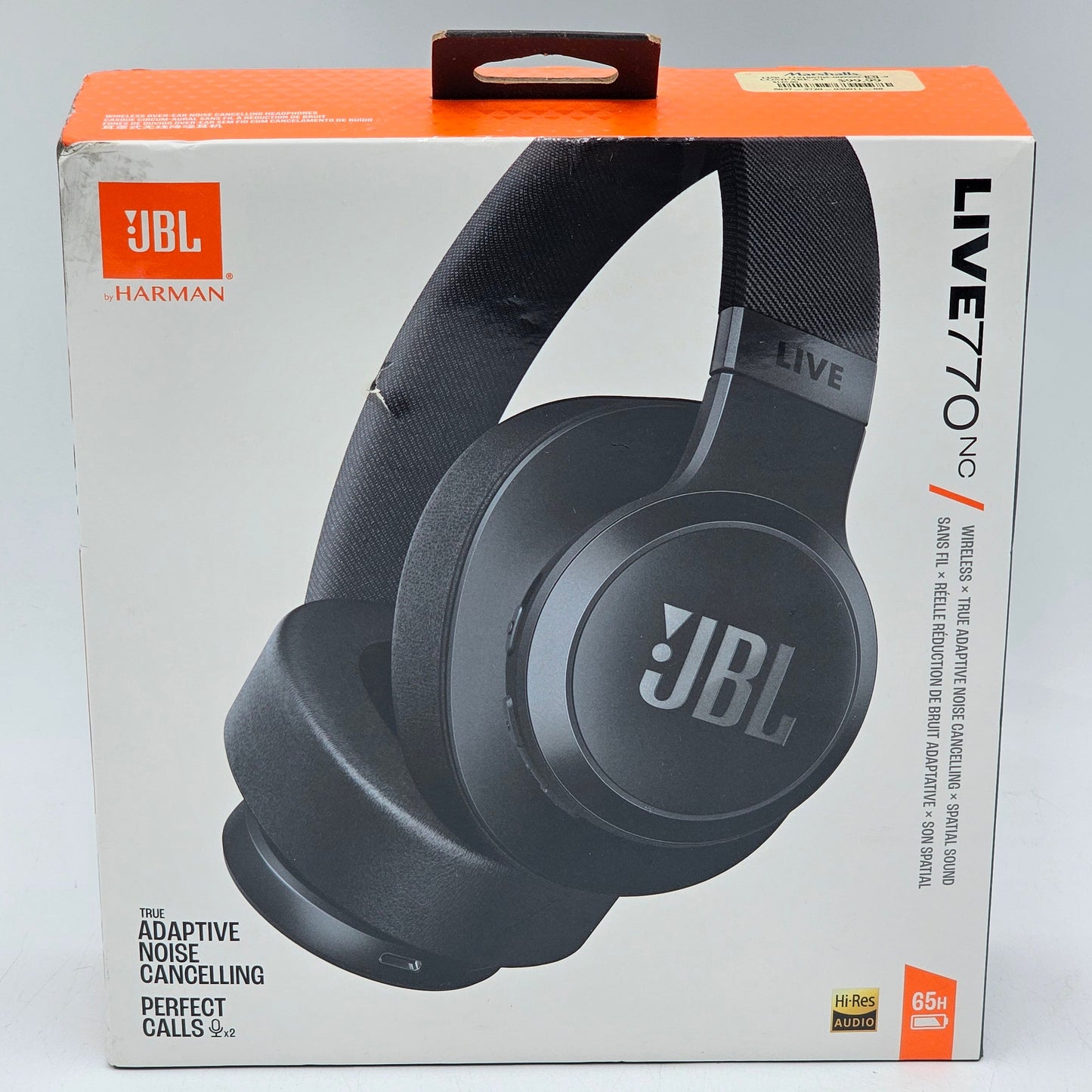New JBL Live 770 NC Wireless On-Ear Bluetooth Headphones Black JBLLIVE77ONCBLKAM
