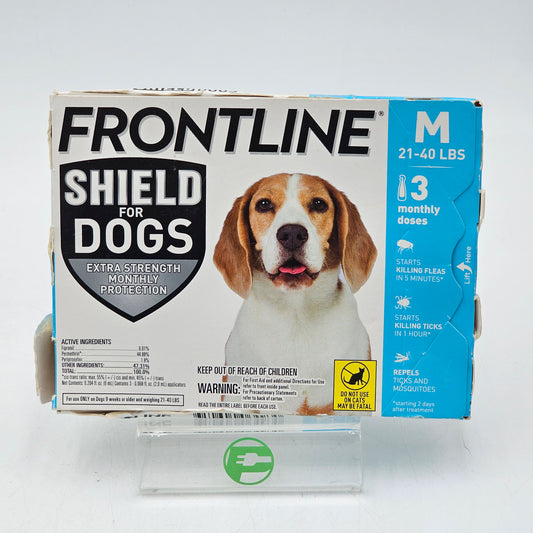 New Frontline Shield for Dogs 21-40LBS Flea & Tick Treatment