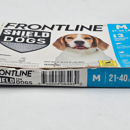 New Frontline Shield for Dogs 21-40LBS Flea & Tick Treatment