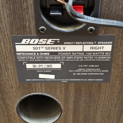 Bose 501 Series V Direct Reflecting Speakers