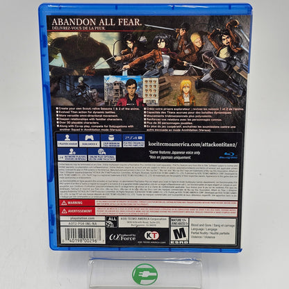 Attack on Titan 2 (Sony PlayStation 4 PS4, 2018)