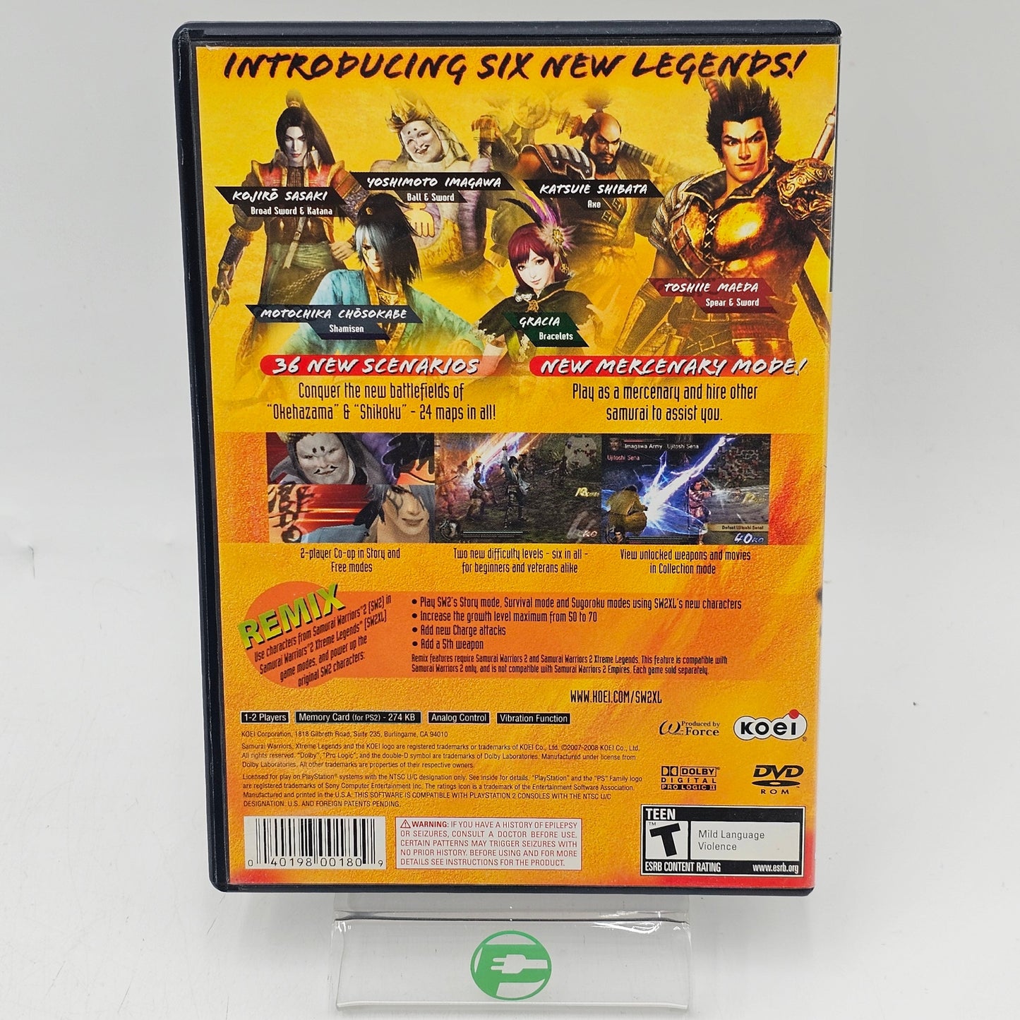 Samurai Warriors 2 Xtreme Legends (Sony PlayStation 2 PS2, 2008)