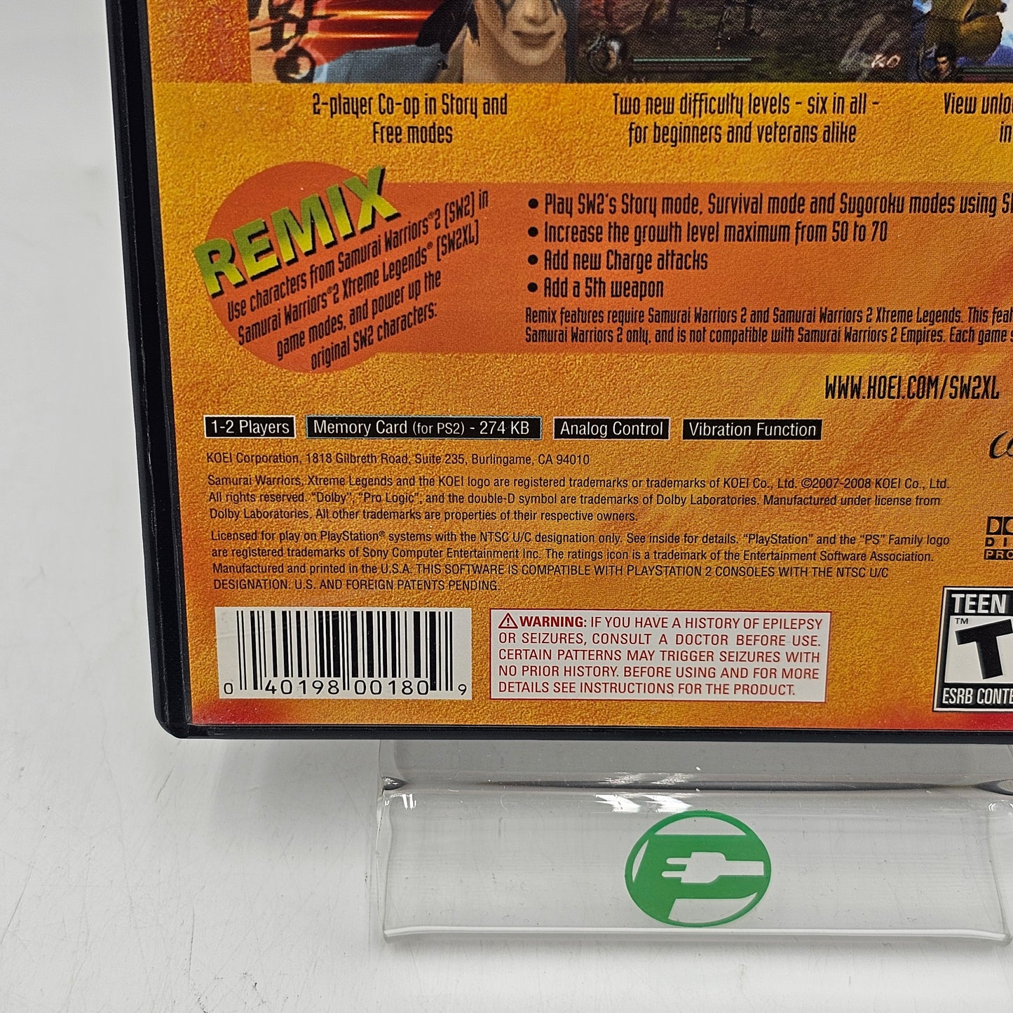 Samurai Warriors 2 Xtreme Legends (Sony PlayStation 2 PS2, 2008)
