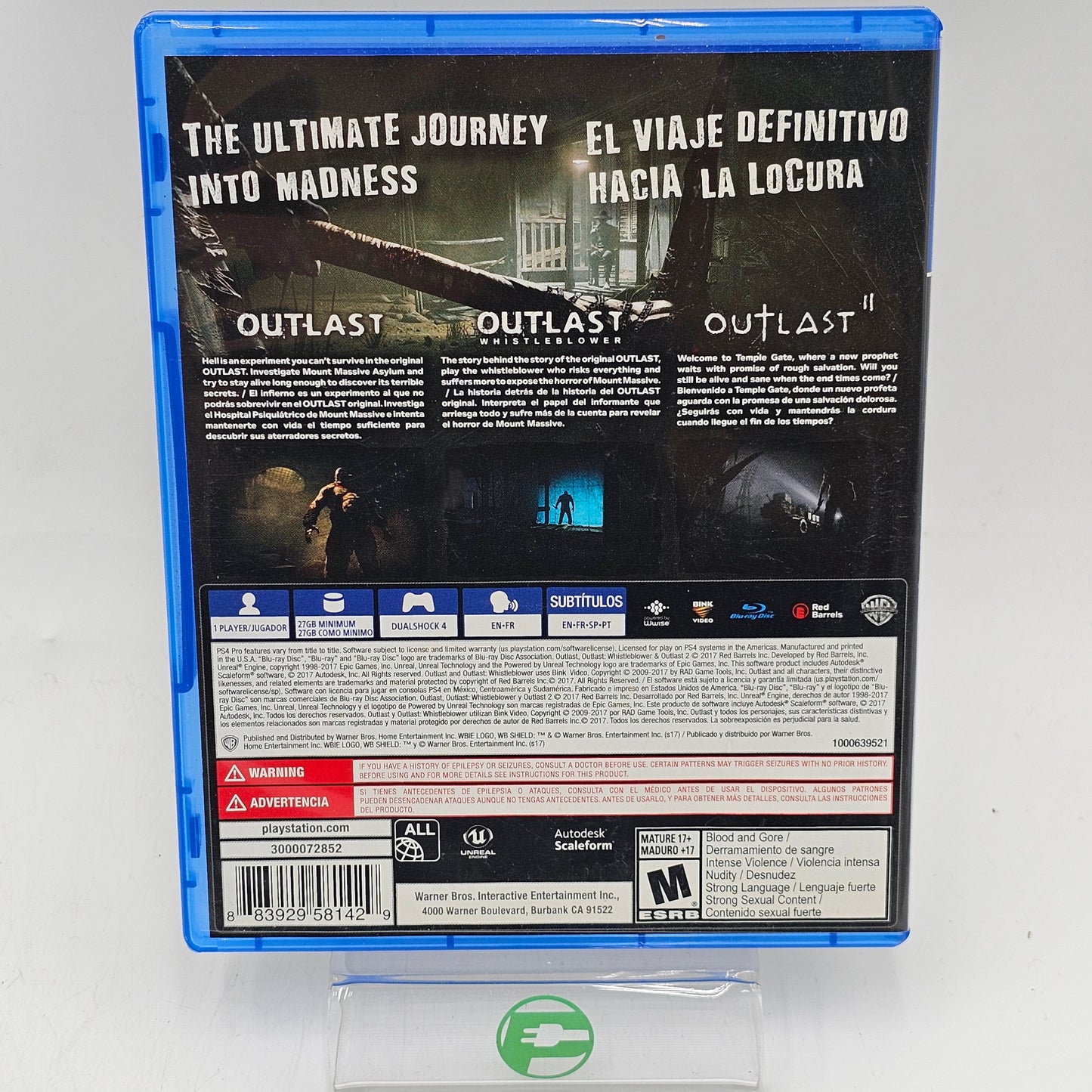 Outlast Trinity (Sony PlayStation 4 PS4, 2017)
