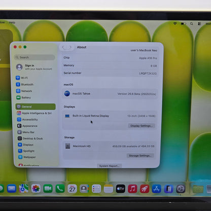 2026 Apple MacBook Neo 13" A18 Pro 5C GPU 4.0GHz 8GB RAM 512GB SSD MHFE4LL/A