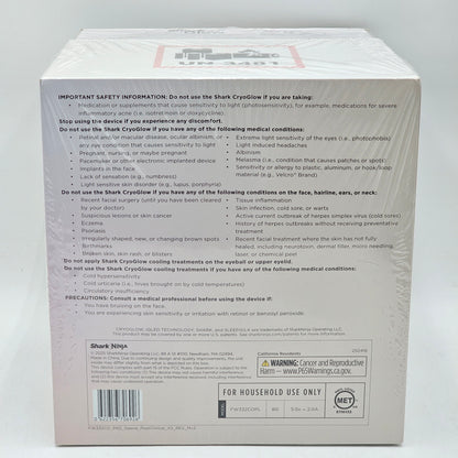 New Shark Cryo Glow Under Eye Cooling LED Anti Aging Skin Clearing Mask