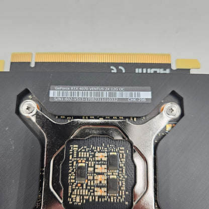 MSI GeForce RTX 4070 Ventus 2X OC 12GB GDDR6X Graphics Card