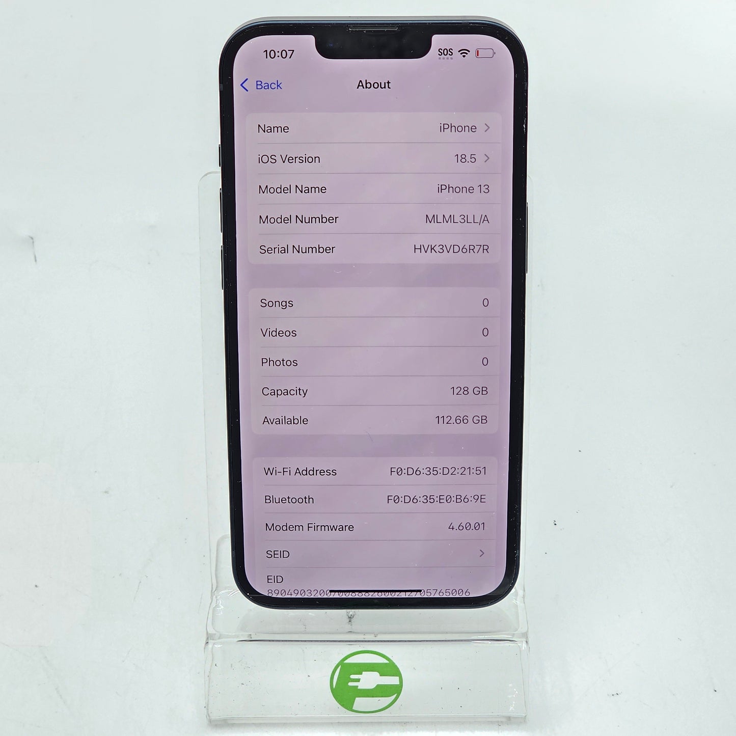 Factory Unlocked Apple iPhone 13 128GB Midnight MLML3LL/A