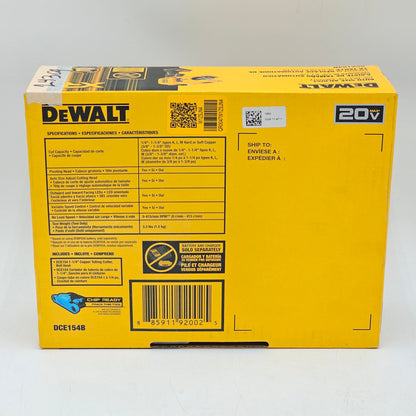 New DeWalt DCE154B 20V MAX Copper Tubing Cutter