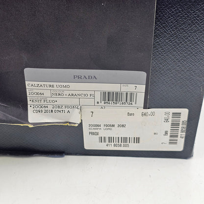Prada Cloudburst Nero + Arancio Sz 7