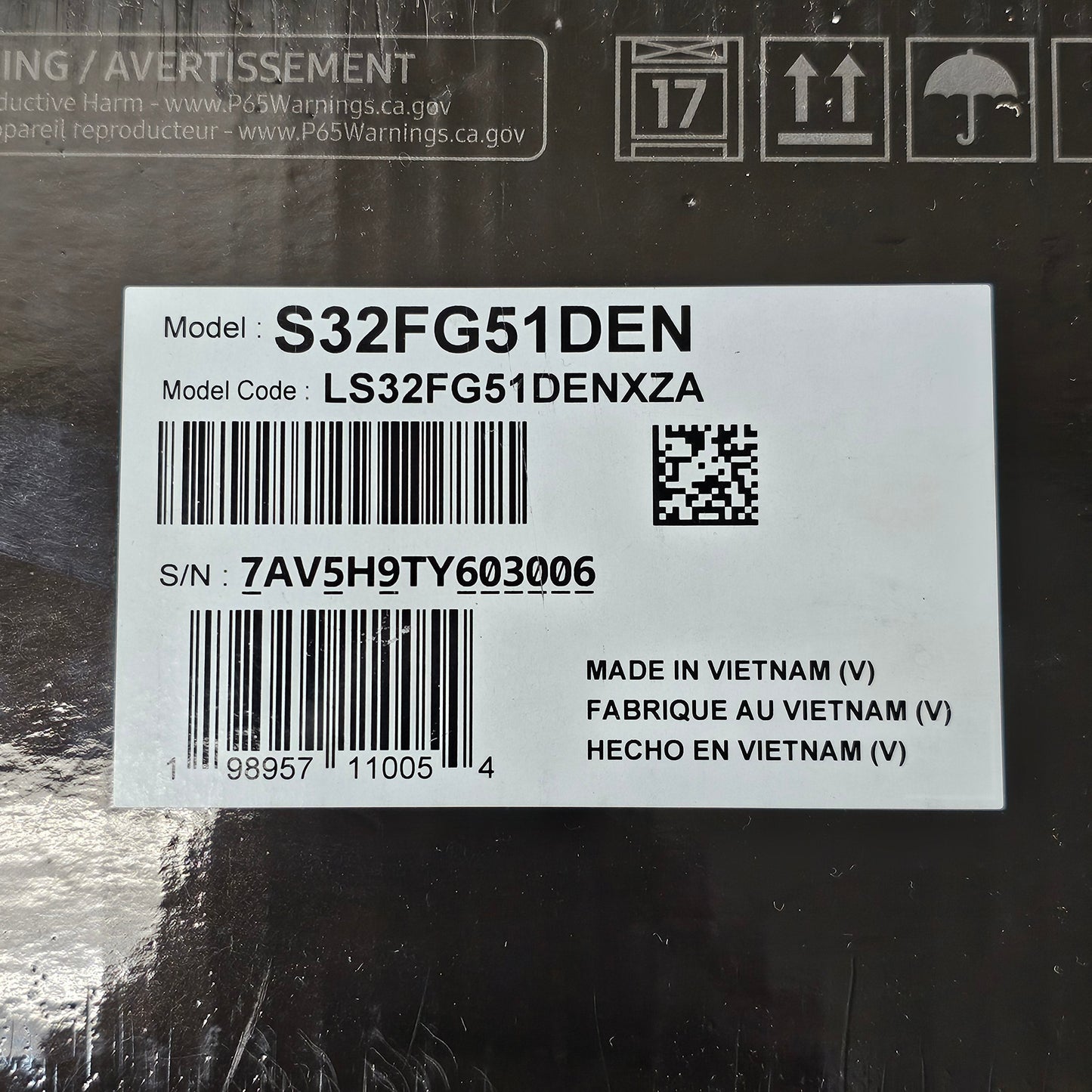 New Samsung 32" G5 LS32FG51DENXZA QHD LCD VA Gaming Monitor