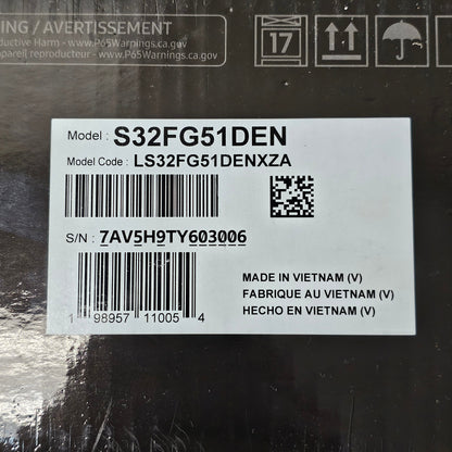 New Samsung 32" G5 LS32FG51DENXZA QHD LCD VA Gaming Monitor