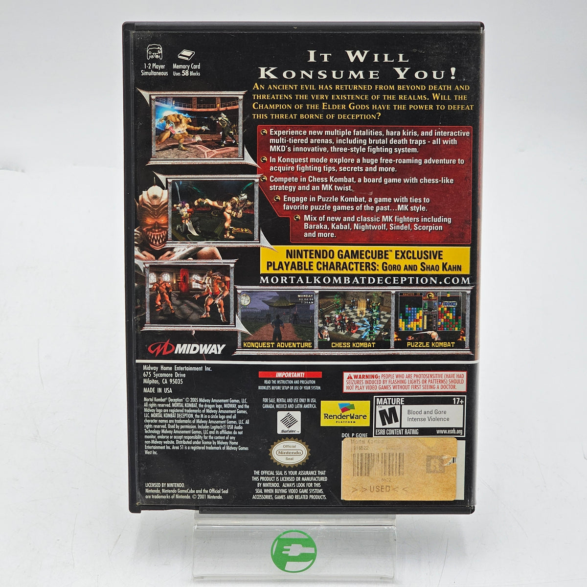 Mortal Kombat Deception (Nintendo GameCube, 2005)