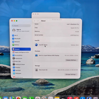 2023 Apple MacBook Pro 16" M3 Pro 18C GPU 4.0GHz 18GB RAM 512GB SSD A2991