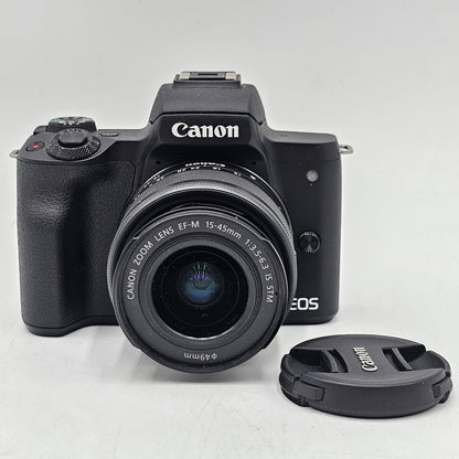 Canon EOS M50 24.1MP Mirrorless Camera with 15-45mm Camera Lens